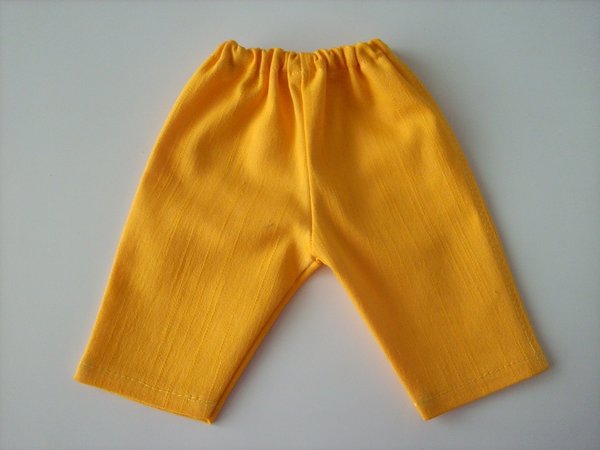 Puppenjeanshose Gr 28 cm,gelb