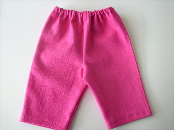 Puppenjeanshose, Mini-Himbeerjeans, Gr 30-35 cm, pink