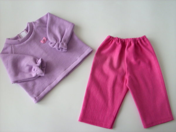 Puppenjeanshose, Mini-Himbeerjeans, Gr 45-50 cm, pink